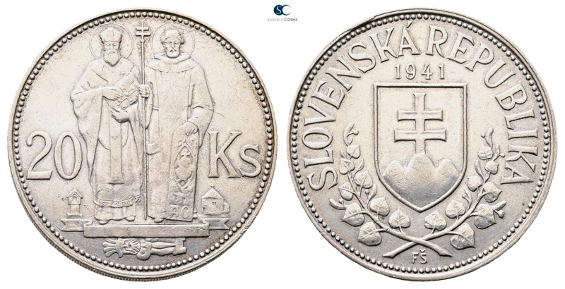 Slovakia. AD 1941. Kyrill and Methodius
20 Korun 1941

 mm, 15,0 g



Ext...