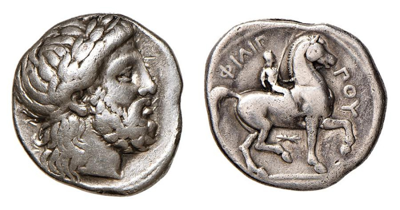 MACEDONIA - PELLA - FILIPPO II (359-336 a.C.) TETRADRAMMA gr.14,2 - D/Testa laur...