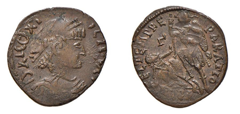 CELTI - IMITAZIONE BARBARICA DI COSTANZO II (337- 361) FOLLIS - D/Busto diademat...