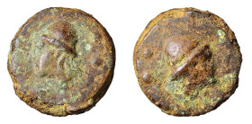 LATIUM - ROMA - SERIE APOLLO / APOLLO (circa 280-245 a.C.) SESTANTE gr.64 - D/Testa elmata di Dioscuro a destra con dietro due globetti R/Testa elmata...
