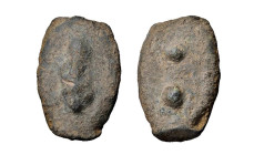 UMBRIA - TUDER (225-213 a.C.) SESTANTE gr. 27,1 - D/Clava R/Due globetti - Ae -T&V.172 BB/SPL