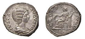 GIULIA DOMNA - Moglie di Settimio Severo (†217) DENARIO - D/Busto drappeggiato a d. IVLIA AVGVSTA R/Cerere seduta a s. tiene lunga torcia e spighe CER...