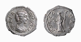 GIULIA DOMNA - Moglie di Settimio Severo (†217) DENARIO - D/Busto drappeggiato a d. IVLIA AVGVSTA R/La Felicitas stante a s. con caduceo e scettro. FE...