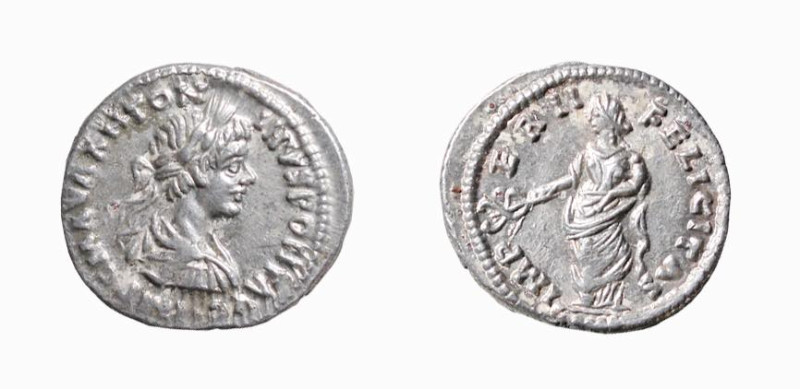 CARACALLA (196-217) DENARIO - D/Busto laureato, drappeggiato e corazzato a d. IM...