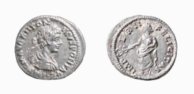 CARACALLA (196-217) DENARIO - D/Busto laureato, drappeggiato e corazzato a d. IMP C M AVR ANTONINVS PONT AV-G R/La Felicitas stante a s. con caduceo I...