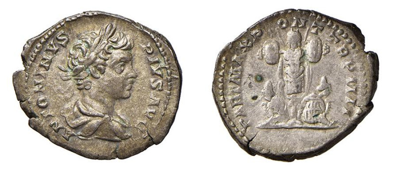 CARACALLA (198-217) DENARIO - D/Busto giovanile drappeggiato e laureato a d. ANT...