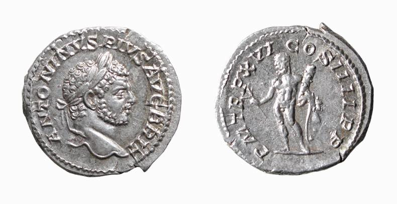 CARACALLA (196-217) DENARIO - D/Testa laureata a d. ANTONINVS PIVS AVG GERM R/Er...