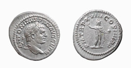 CARACALLA (196-217) DENARIO - D/Testa laureata a d. ANTONINVS PIVS AVG GERM R/Il Sole nudo con la clamide sopra la spalla rivolto a s. con la mano des...
