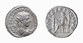 ELIOGABALO (218-225) ANTONINIANO - D/Busto drappeggiato e radiato a d. IMP CAES M AVR ANTONINVS AVG R/La Fides seduta a s. tiene l'aquila nella mano d...