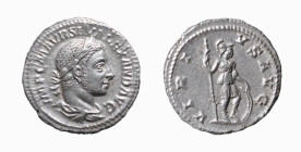 ALESSANDRO SEVERO (222-235) DENARIO - D/Busto laureato e drappeggiato a d. IMP CM AVR SEV ALEXAND AVG R/Virtus stante a d. con lancia e scudo VIRTVS A...