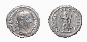 ALESSANDRO SEVERO (222-235) DENARIO - D/Busto laureato e drappeggiato a d. IMP C M AVR SEV ALEXAND AVG R/La Pax avanza a sinistra portando un ramo e l...
