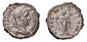 ALESSANDRO SEVERO (222-235) DENARIO - D/Busto drappeggiato e laureato a d. IMP SEV ALE XANDAVG R/La Fides stante a s. con la testa rivolta a d. tiene ...