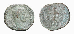 ALESSANDRO SEVERO (222-235) SESTERZIO gr.20,6 - D/Busto laureato e drappeggiato a d. IMP CAES M AVR SEV ALEXANDER AVG R/La Pax andante a s. tiene un r...