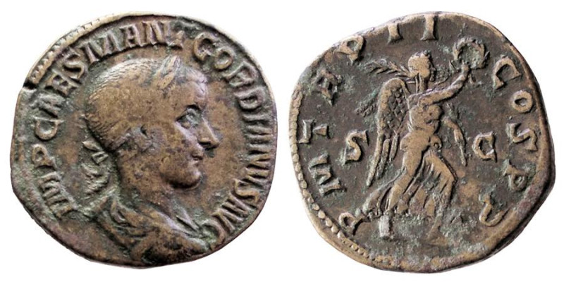 GORDIANO III (238-244) SESTERZIO gr. 21,3 - D/Busto laureato a d. IMP CAES M ANT...