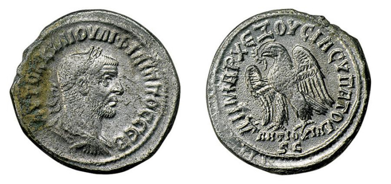 FILIPPO I - SYRIA (244-249) TETRADRAMMA gr.11,9 - Zecca Antiochia - D/Busto laur...