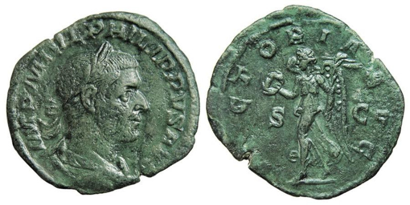 FILIPPO I (244-249) SESTERZIO gr.18,5 - D/Busto a d. IMP M IVL PHILIPPVS AVG R/L...