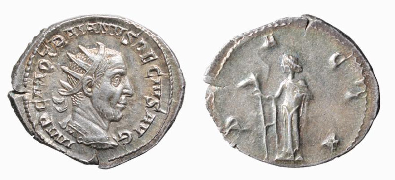TRAIANO DECIO (249-251) ANTONINIANO - Zecca Roma - D/Busto radiato, drappeggiato...