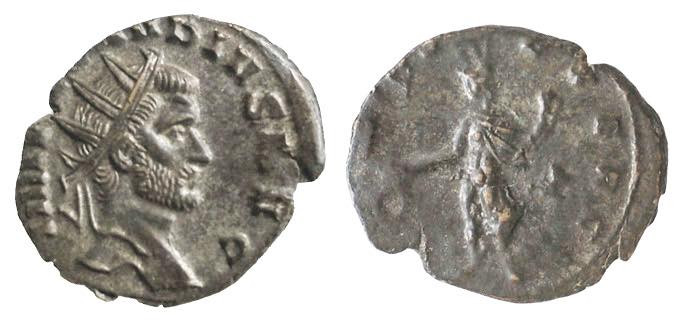 CLAUDIO II (268-270) ANTONINIANO - D/Busto radiato a d. R/GLORIA EXERC divinità ...