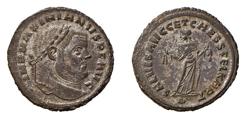 MASSIMIANO ERCOLE (285-310) FOLLIS - Zecca Cartagine - D/Testa laureata a d. R/C...