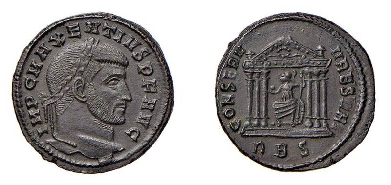 MASSENZIO (306-312) FOLLIS - Zecca Roma - D/Testa laureata a d. IMP C MAXENTIVS ...