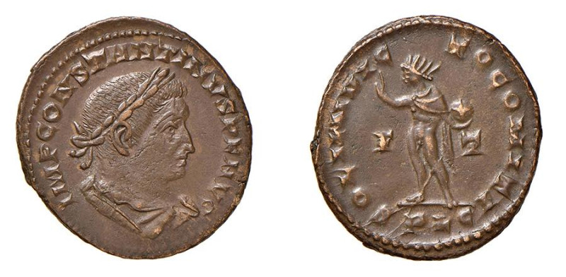 CONSTANTINO I (307-337) FOLLIS - Zecca Lione - D/Busto laureato a d. IMP CONSTAN...