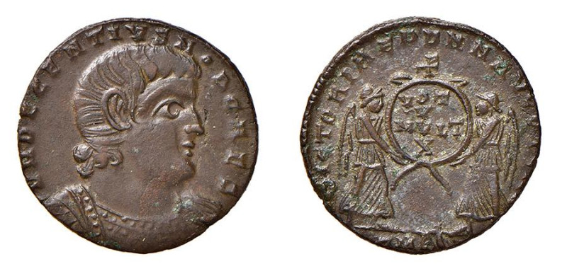 DECENZIO (350-353) MAIORINA gr.3,9 - Zecca Incerta - D/Busto corazzato con testa...