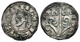 Kingdom of Navarre and Aragon. Sancho Ramírez (1063-1094). Dinero. Jaca (Huesca). (Ros-3.4.1). Anv.: SANCIVS REX. Rev.: ARA-GON. Bi. 0,95 g. It retain...