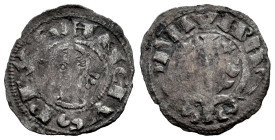 Kingdom of Navarre. Sancho VI, the Wise (1150-1194). Dinero. Navarre. (Ros-3.8.1/4). (Cru-222). Anv.: : SANCIVS REX. Rev.: NAVARRA. Bi. 75,00 g. Legen...