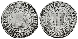 The Crown of Aragon. Friedrich III of Sicily (1296-1337). Pierreale. Sicilia. (Cru C.G-2454). (Cru V.S-566). (Mir-184). Anv.: + FRIDERIC : T ⋮ DI ⋮ GR...