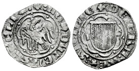 The Crown of Aragon. Luis I de Sicilia (1342-1355). Pierreale. Messina. Sicily. (Cru C.G-2585). (Cru V.S-610). (Mir-190). Anv.: + : LODOVICUS : FCLIX ...