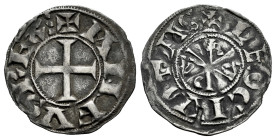 Kingdom of Castille and Leon. Alfonso VI (1073-1109). Dinero. Leon. (Bautista-7.4). Anv.: ✠ ANFVS REX ︙. Rev.: ✠ LEO CIVITAS. S inverted. Bi. 0,92 g. ...