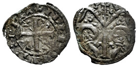 Kingdom of Castille and Leon. Alfonso IV (1327-1336). Dinero. ¿León?. (Bautista-243). (Imperatrix-A9:1.13). Anv.: +IDEFONS (coma):REX. Bi. 0,76 g. Cro...