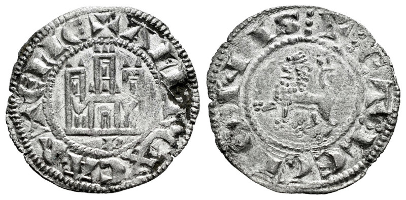 Kingdom of Castille and Leon. Alfonso X (1252-1284). Dinero prieto. Burgos. (Bau...