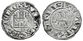 Kingdom of Castille and Leon. Alfonso X (1252-1284). Dinero prieto. Burgos. (Bautista-346 Pepion). (Imperatrix-A10.6.1). Bi. 0,90 g. B below castle. S...