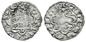 Kingdom of Castille and Leon. Alfonso X (1252-1284). Noven. Leon. (Bautista-398). Anv.: + MONETA CASTELLE. Rev.: + : ET LEGIONIS :. Bi. 0,74 g. L belo...