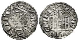 Kingdom of Castille and Leon. Sancho IV (1284-1295). Cornado. Toledo. (Bautista-433). Bi. 0,74 g. With two stars above the castle. T on the door of ca...