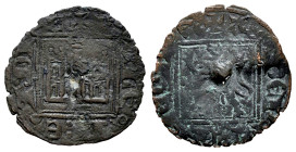 Kingdom of Castille and Leon. Alfonso XI (1312-1350). Noven. Without mint mark. (Bautista-489). Anv.: ✠ VALEN ET DIE. Rev.: ✠ ADEPICT CON (escutcheon)...
