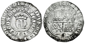 Kingdom of Castille and Leon. Enrique II (1368-1379). 1 real. Sevilla. (Bautista-553). Anv.: + DOMINVS : MICHI AIVTOR : ED EGO : DI ✿ SPICIAM : INIMIC...