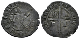 Kingdom of Castille and Leon. Enrique II (1368-1379). Cruzado. Atienza. (Bautista-624). (Imperatrix-E2:11.5). Bi. 1,87 g. Head between A, dotted, and ...