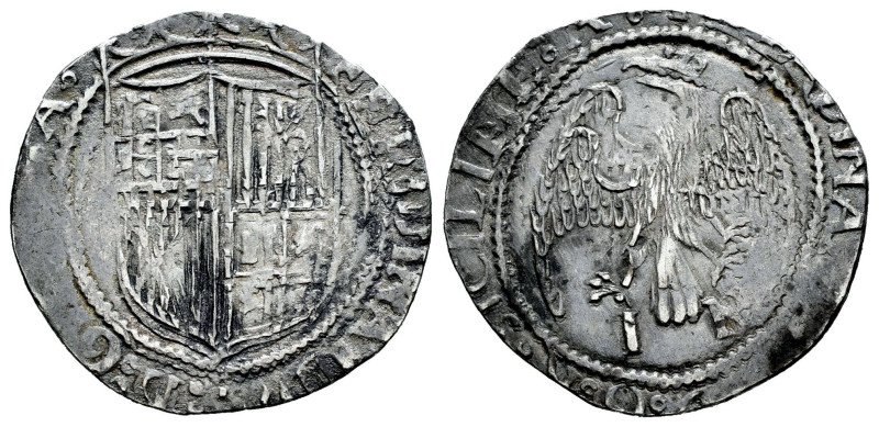 Ferdinand II (1479-1516). 1 tari. Sicilia. IN. (Tauler-27). (Cru-1238 var). (Mir...