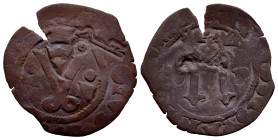 Philip III (1598-1621). 2 maravedis. (Cal-84). (Yanko-KPV6.0). Anv.: Y crowned between F-IIII surpassed by roundels. Rev.: I-I crowned between S-P. Ae...