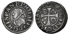 Philip III (1598-1621). 1/2 croat. 1611. Barcelona. (Cal-375). (Cru-4342b). Ag. 1,50 g. Roundel on the 1st and 4th quarter. VF. Est...60,00. 

Spani...