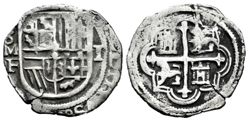 Philip III (1598-1621). 1 real. ND. Mexico. F. (Cal-102 type). Ag. 3,24 g. Scarc...