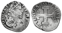 Philip III (1598-1621). 1 carlino. 1621. Naples. FC/C. (MIR-211/3). (Tauler-1900). (Vti-218). Ag. 2,27 g. VF/Choice VF. Est...100,00. 

Spanish Desc...