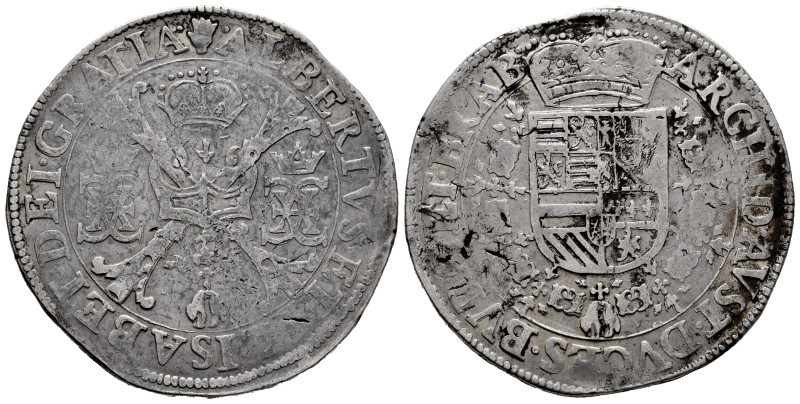 Albert and Elizabeth (1598-1621). 1 patagon. ND. Antwerpen. (Tauler-1698). (Vti-...