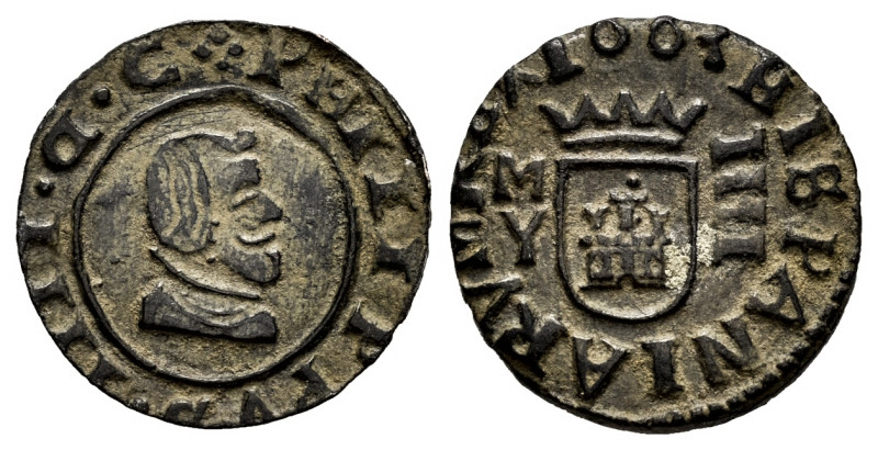 Philip IV (1621-1665). 4 maravedis. 1663. Madrid. Y. (Cal-239). Ae. 1,00 g. Almo...