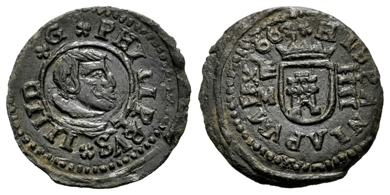 Philip IV (1621-1665). 4 maravedis. 1663. Valladolid. M. (Cal-293). (Jarabo-Sana...