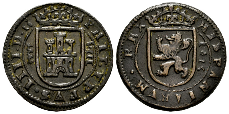 Philip IV (1621-1665). 8 maravedis. 1625. Segovia. (Cal-390 var). (Jarabo-Sanahu...