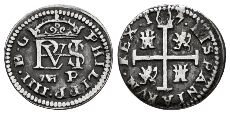 Philip IV (1621-1665). 1/2 real. 1627. Segovia. P. (Cal-620). (Jarabo-Sanahuja-C...