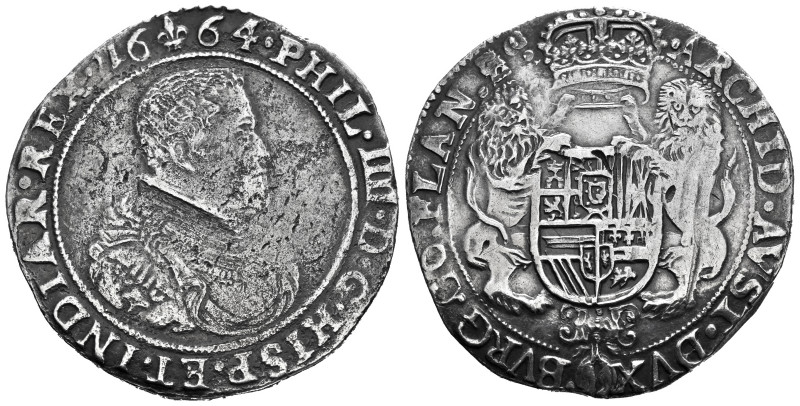 Philip IV (1621-1665). 1 ducaton. 1664. Bruges. (Tauler-2983). (Vti-1368). (Vanh...